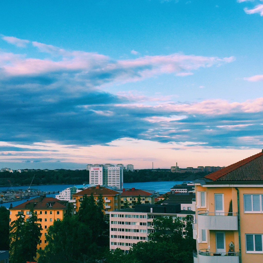 Utsikten från lägenheten på Gärdet